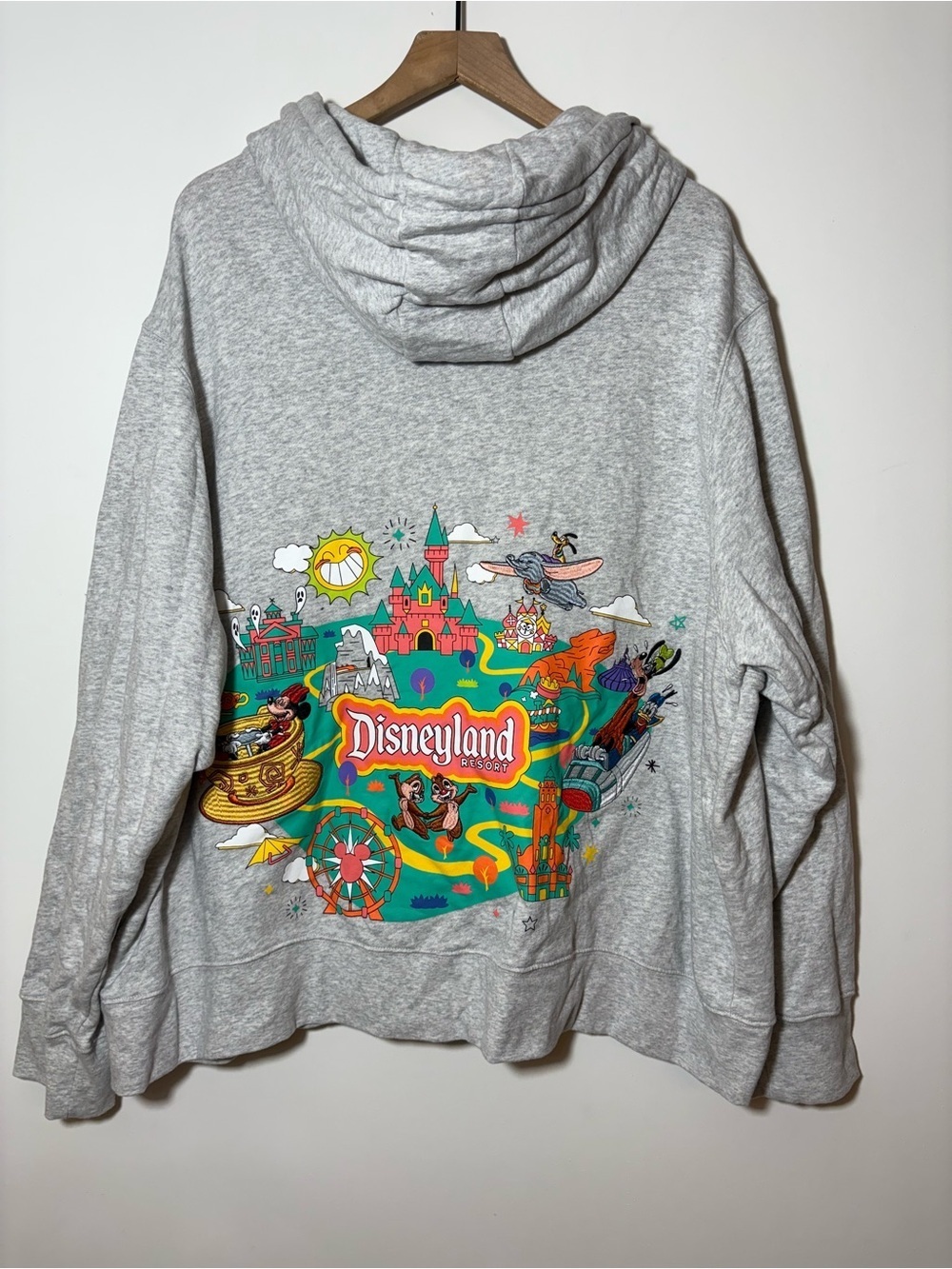 Walt Disney World Hoodie Play In The Park Embroidered Zip Up Jacket Size 3X
